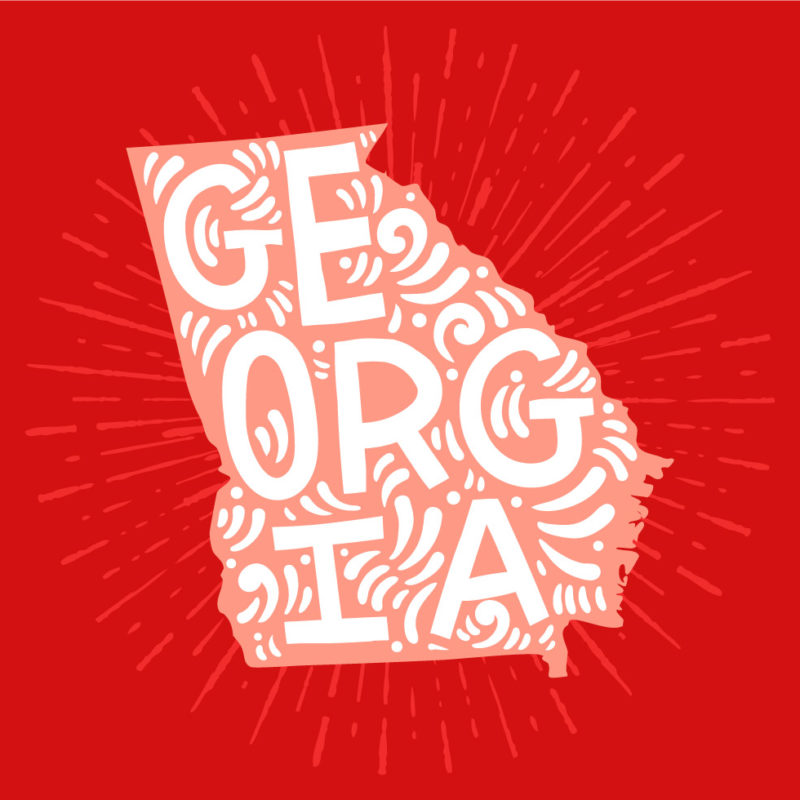 colorful vector art of georgia