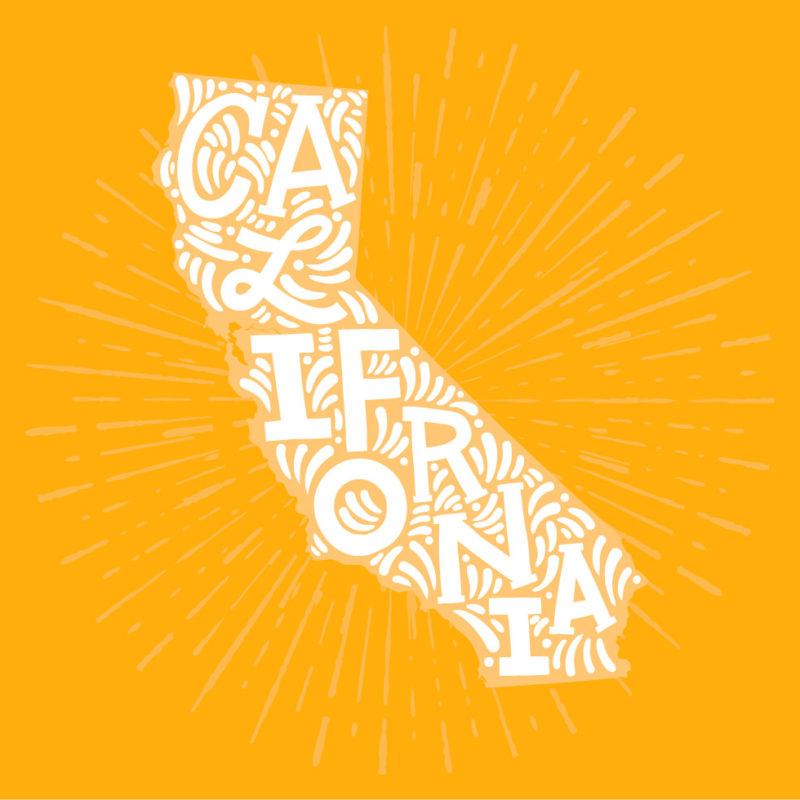 colorful vector art of california