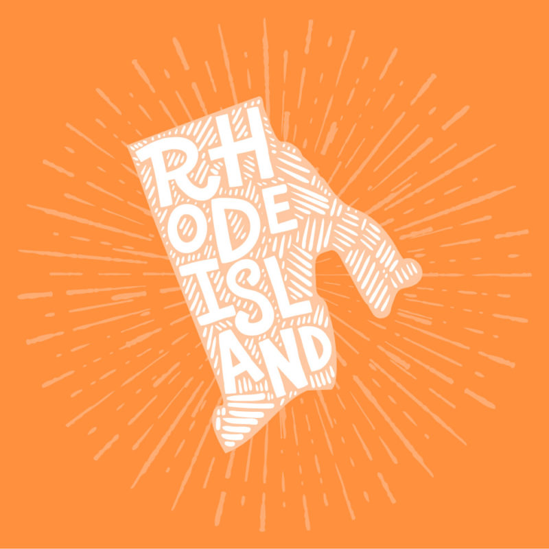 colorful vector art of rhode island